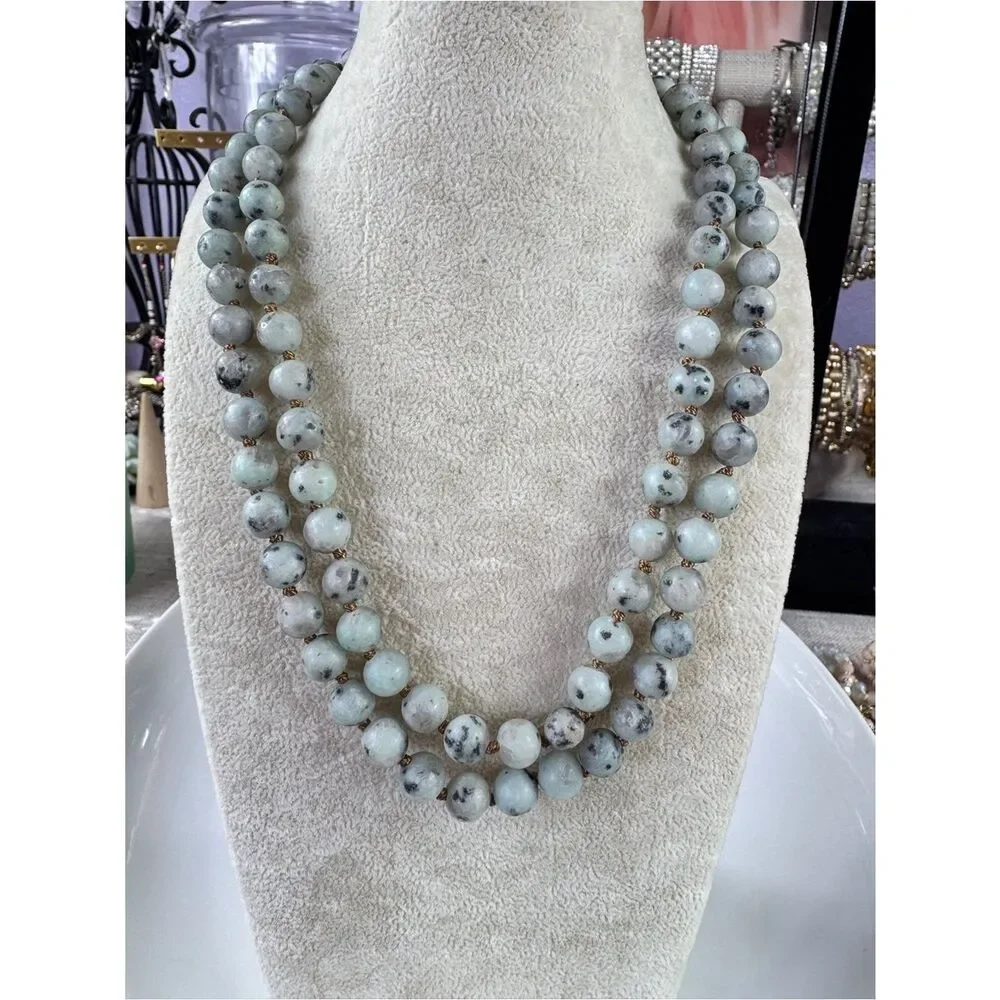 Kiwi Jasper Bead Necklace